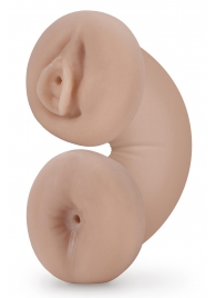 Телесный люминесцентный двусторонний мастурбатор Tasha - Blush Novelties - в Энгельсе купить с доставкой