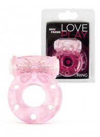 Розовое эрекционное виброкольцо с бабочкой - 1137 - в Энгельсе купить с доставкой