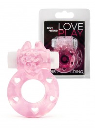 Розовое эрекционное виброкольцо в форме зайчика - 1137 - в Энгельсе купить с доставкой