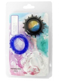 Набор из 3 эрекционных колец разного цвета и рельефа - Boys of Toys - в Энгельсе купить с доставкой