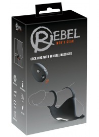 Черная вибронасадка для эрекции и стимуляции мошонки Cock ring with RC ball massager - Orion - в Энгельсе купить с доставкой