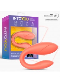 Коралловый интерактивный вибромассажёр для пар Couple Toy Salmon - Intoyou
