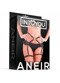Черные стрепы на бёдра Aneir - Intoyou - купить с доставкой в Энгельсе
