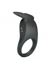 Черное перезаряжаемое виброкольцо Carlton - Baile - в Энгельсе купить с доставкой