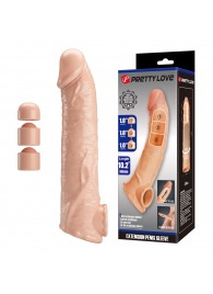 Телесный фаллоудлинитель с подхватом мошонки Silas - 26 см. - Baile - в Энгельсе купить с доставкой