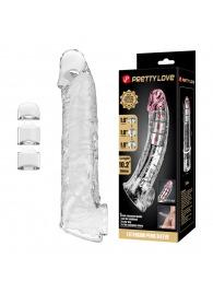 Прозрачный фаллоудлинитель с подхватом мошонки Silas - 26 см. - Baile - в Энгельсе купить с доставкой