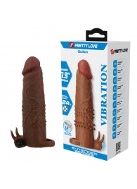 Коричневая насадка на пенис Quillon - 20 см. - Baile - в Энгельсе купить с доставкой