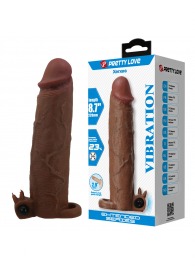 Коричневая насадка на пенис Xerxes - 22 см. - Baile - в Энгельсе купить с доставкой