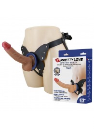 Поясной страпон Wells: трусики в форме бабочки и фаллоимитатор-насадка - Baile - купить с доставкой в Энгельсе