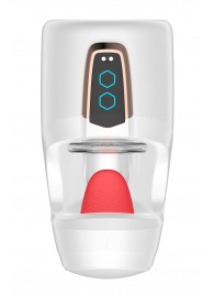 Белый мастурбатор с язычком и возвратно-поступательными движениями - Secwell - в Энгельсе купить с доставкой