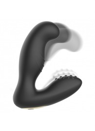 Черный вибромассажер простаты с ротацией и пультом ДУ - Ibiza - в Энгельсе купить с доставкой