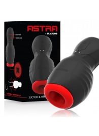 Черно-красный мастурбатор с вибрацией и всасыванием - JAMYJOB - в Энгельсе купить с доставкой