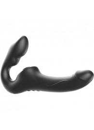 Черный безремневой страпон с 3 моторами - Ibiza - купить с доставкой в Энгельсе