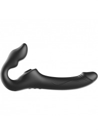 Черный безремневой страпон с 3 моторами - Ibiza - купить с доставкой в Энгельсе