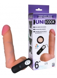 Фаллическая насадка Харнесс UNICOCK 6  с вибрацией - 18 см. - LOVETOY (А-Полимер) - купить с доставкой в Энгельсе