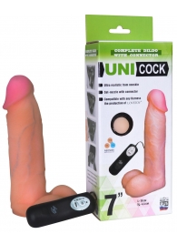Фаллическая насадка Харнесс UNICOCK 7  с вибрацией - 19 см. - LOVETOY (А-Полимер) - купить с доставкой в Энгельсе
