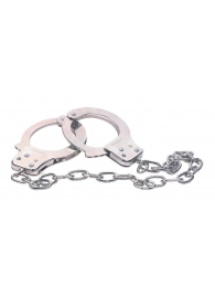 Наручники из металла с длинной цепочкой CHROME HANDCUFFS METAL HANDCUFFS W. KEY - NMC - купить с доставкой в Энгельсе