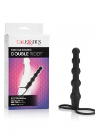 Насадка на пенис для двойного проникновения Silicone Beaded Double Rider - 14 см. - California Exotic Novelties - в Энгельсе купить с доставкой