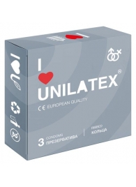 Презервативы с рёбрами Unilatex Ribbed - 3 шт. - Unilatex - купить с доставкой в Энгельсе