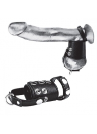 Кольцо на член и мошонку Cock Ring With 2  Ball Stretcher And Optional Weight Ring - BlueLine - в Энгельсе купить с доставкой