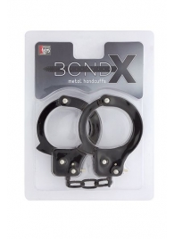 Чёрные наручники из листового металла BONDX METAL CUFFS BLACK - Dream Toys - купить с доставкой в Энгельсе