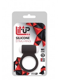 Чёрное эрекционное виброкольцо LIT-UP SILICONE STIMU RING 3 BLACK - Dream Toys - в Энгельсе купить с доставкой