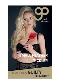 Пластиковая метелочка с красными пёрышками Small Feather Tickler - 32 см. - Blush Novelties - купить с доставкой в Энгельсе