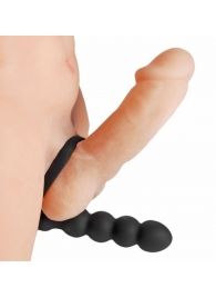 Насадка для двойного проникновения Double Fun Cock Ring with Double Penetration Vibe - XR Brands - в Энгельсе купить с доставкой