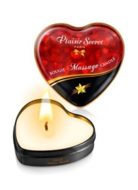 Массажная свеча с ароматом ванили Bougie Massage Candle - 35 мл. - Plaisir Secret - купить с доставкой в Энгельсе