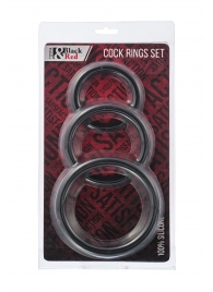 Набор из 3 чёрных эрекционных колец - ToyFa - в Энгельсе купить с доставкой