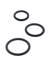 Набор из 3 чёрных эрекционных колец - ToyFa - в Энгельсе купить с доставкой