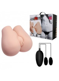 Реалистичный мастурбатор с вибрацией и двумя тоннелями - вагиной и анусом - Baile - в Энгельсе купить с доставкой