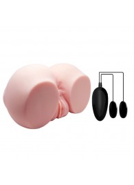 Телесный мастурбатор с двумя любовными тоннелями и вибрацией - Baile - в Энгельсе купить с доставкой