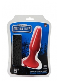 Красная анальная вибропробка с пультом управления MENZSTUFF 5INCH SLIM INTRUDER BUTT PLUG - 13 см. - Dream Toys