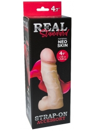 Реалистичная насадка с мошонкой REAL Standard - 15,5 см. - LOVETOY (А-Полимер) - купить с доставкой в Энгельсе