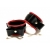 Черно-красные наручники с бантиками из эко-кожи - БДСМ Арсенал - купить с доставкой в Энгельсе