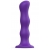 Фиолетовая насадка Strap-On-Me Dildo Geisha Balls size M - Strap-on-me - купить с доставкой в Энгельсе