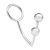 Кольцо на пенис с анальным стимулятором Two Bead Stainless Steel Anal Hook   Cock Ring - BlueLine - в Энгельсе купить с доставкой