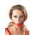 Силиконовый кляп-шар на чёрных ремешках Red Gag silicone - Orion - купить с доставкой в Энгельсе