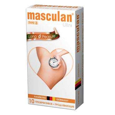 Розовые презервативы Masculan Ultra Long Pleasure с колечками, пупырышками и продлевающим эффектом - 10 шт. - Masculan - купить с доставкой в Энгельсе