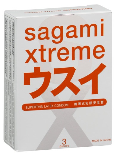 Ультратонкие презервативы Sagami Xtreme SUPERTHIN - 3 шт. - Sagami - купить с доставкой в Энгельсе