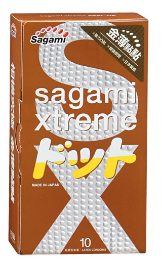 Презервативы Sagami Xtreme FEEL UP с точечной текстурой и линиями прилегания - 10 шт. - Sagami - купить с доставкой в Энгельсе