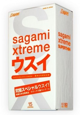 Ультратонкие презервативы Sagami Xtreme SUPERTHIN - 15 шт. - Sagami - купить с доставкой в Энгельсе