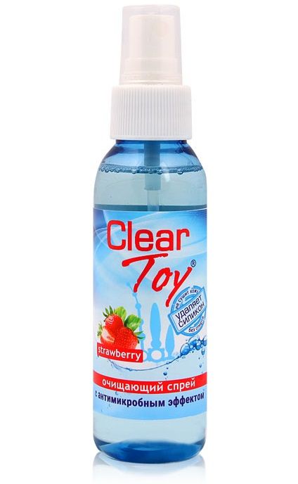 Очищающий спрей для игрушек CLEAR TOY Strawberry - 100 мл. - Биоритм - купить с доставкой в Энгельсе