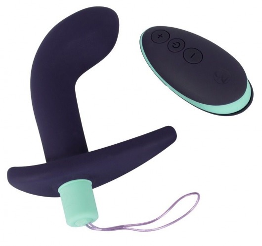 Темно-фиолетовый вибростимулятор простаты с пультом ДУ Remote Controlled Prostate Plug - Orion - в Энгельсе купить с доставкой