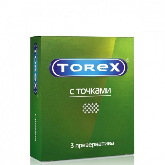 Текстурированные презервативы Torex  С точками  - 3 шт. - Torex - купить с доставкой в Энгельсе