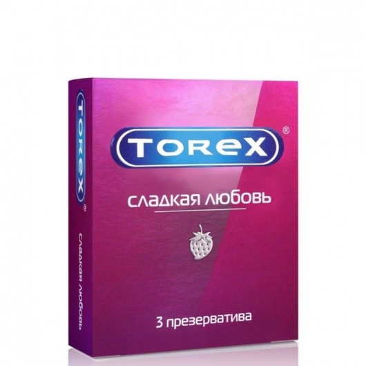 Презервативы Torex  Сладкая любовь  с ароматом клубники - 3 шт. - Torex - купить с доставкой в Энгельсе