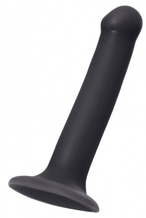 Черный фаллос на присоске Silicone Bendable Dildo M - 18 см. - Strap-on-me - купить с доставкой в Энгельсе