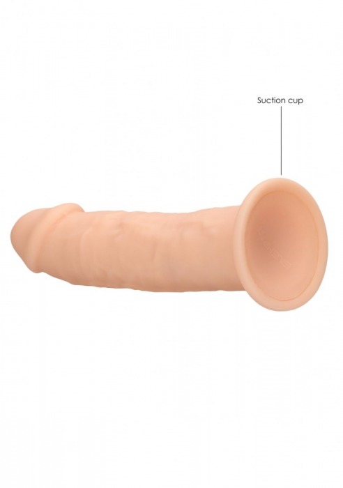 Телесный фаллоимитатор без мошонки Silicone Dildo Without Balls - 19,2 см. - Shots Media BV