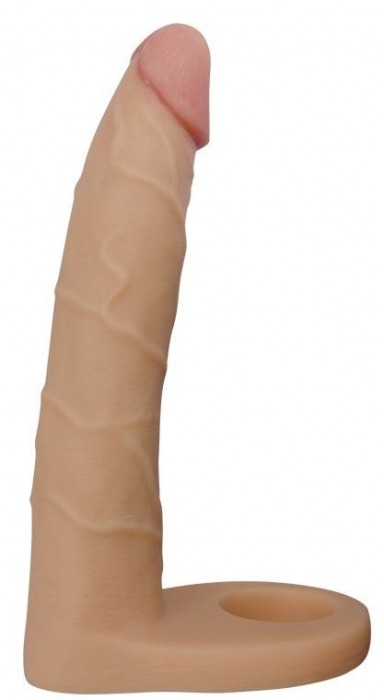 Телесная насадка-фаллоимитатор для двойного проникновения - 17 см. - Lovetoy - купить с доставкой в Энгельсе